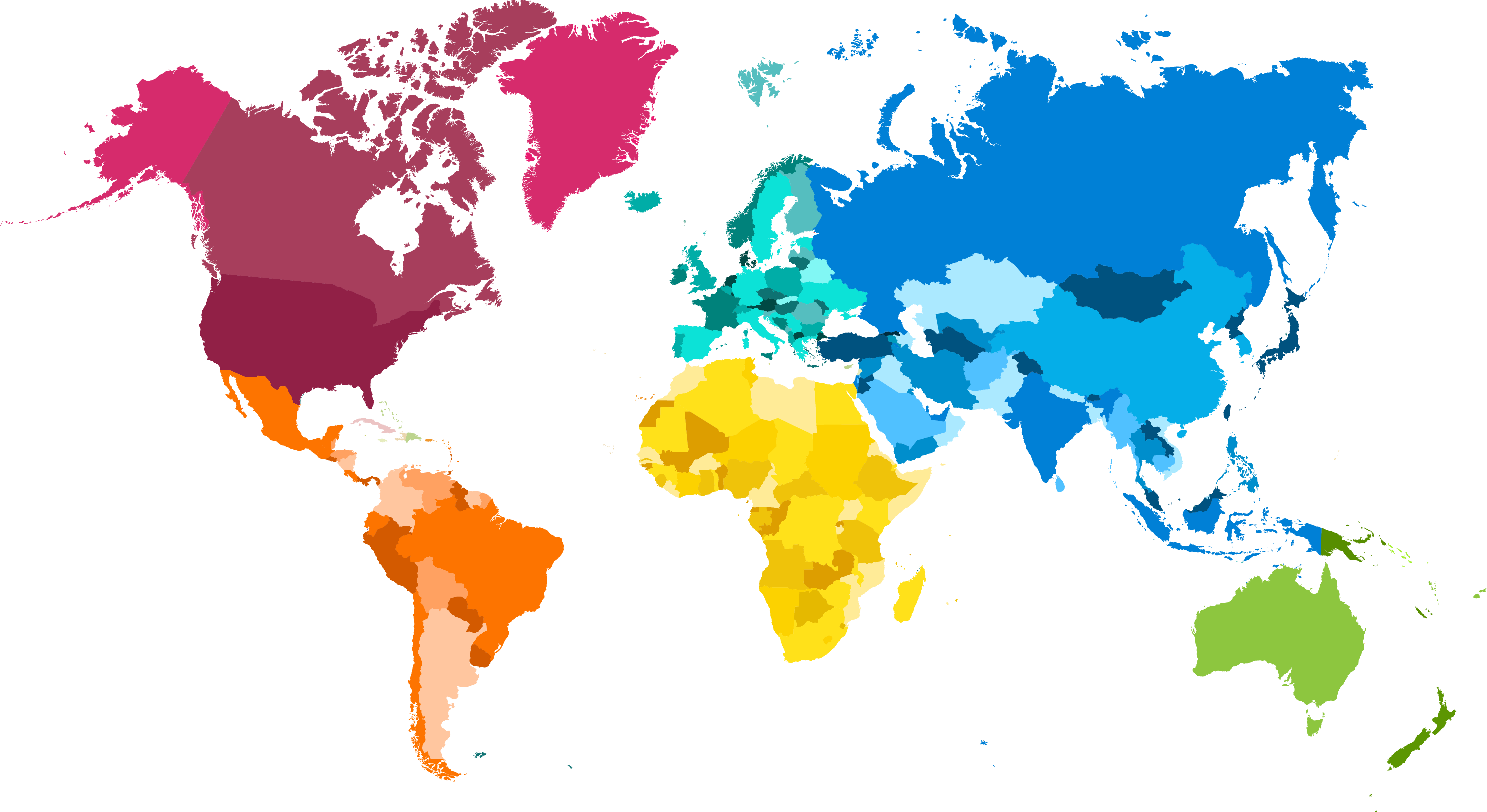 Colorful World map