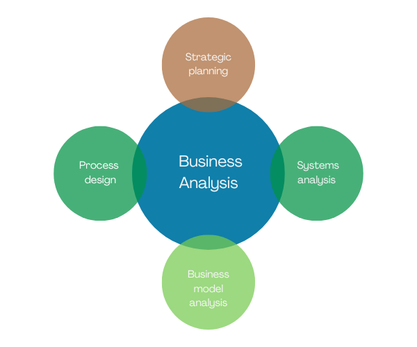 Business Analysis Strategic planning Systems analysis Process design Business model analysis